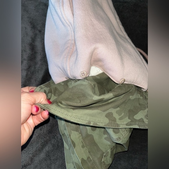 Caslon Camo Green Utility Jacket XS Pink Detachable Hood - Picture 12 of 14